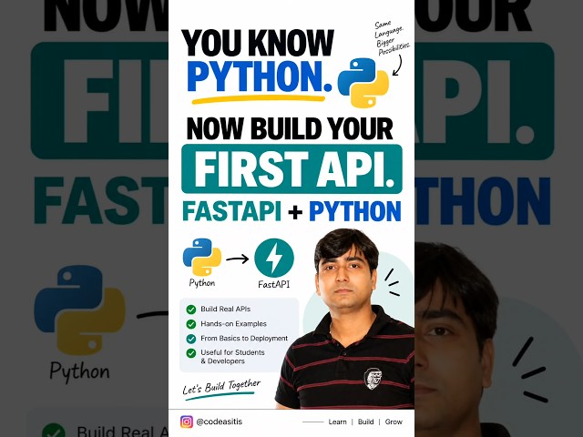 Build Your First API with FastAPI + Python  | Beginner Tutorial