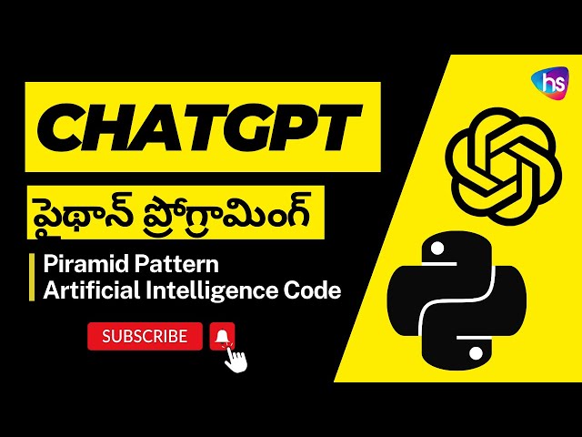 Python - Chat GPT + Telugu Programming - Pyramid Pattern