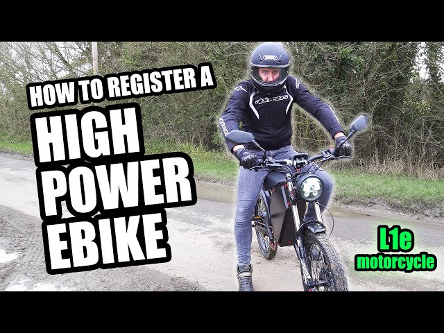 HOW TO REGISTER A ROAD LEGAL EBIKE AS AN L1e MOPED