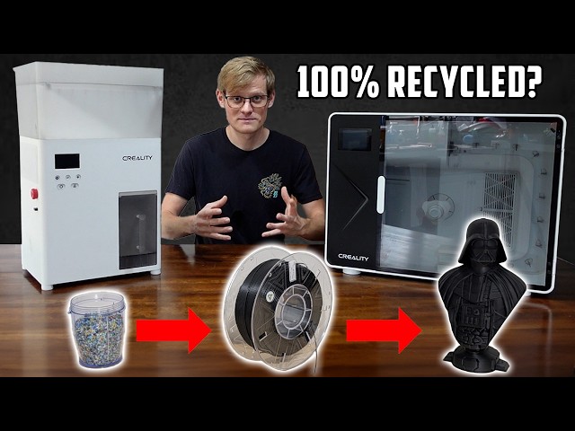 Recycling 3D Prints Into New Filament?! I Creality M1 Filament Maker & R1 Shredder Review