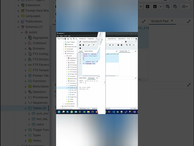 How to create a function in PostgreSQL #shorts #short #shortvideo #shortsfeed #shortsyoutube