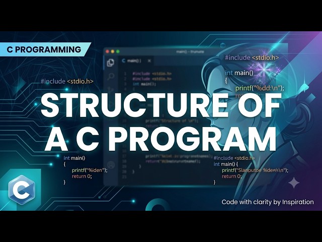 Structure of a C Program Explained | Understand Every Line of C Code | C Programming