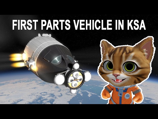 First Vehicle made of PARTS in Kitten Space Agency