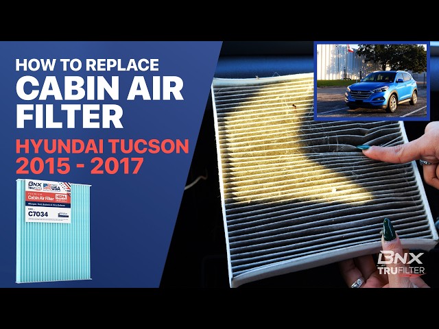 How to Replace Cabin Air Filter in a Hyundai Tucson  (2015-2017) C7034