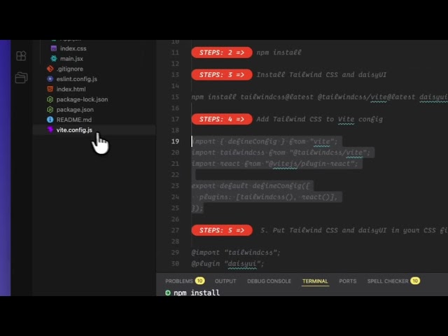 How to Connect Tailwind CSS and daisyUI with React 19 and Vite 8?