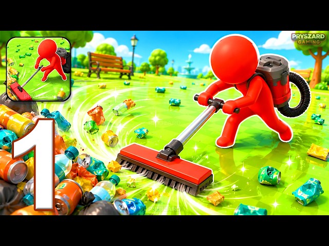 Trash Tidy - Gameplay Walkthrough Part 1 - Clean Trash Earn Money (iOS, Android)