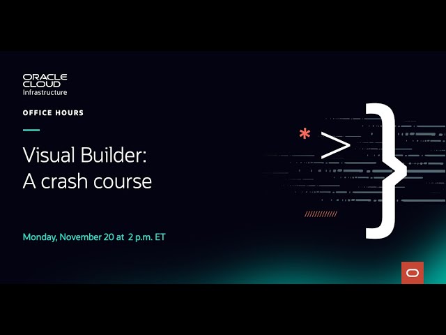 Oracle Visual Builder Crash Course