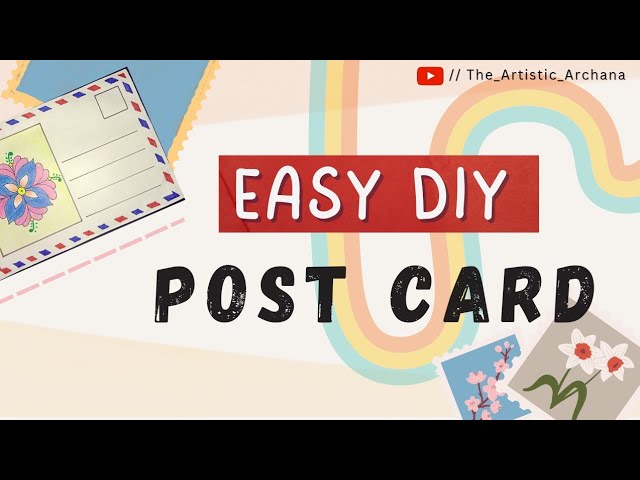 Easy POST CARD Making | How to make a post card | DIY For school projects.