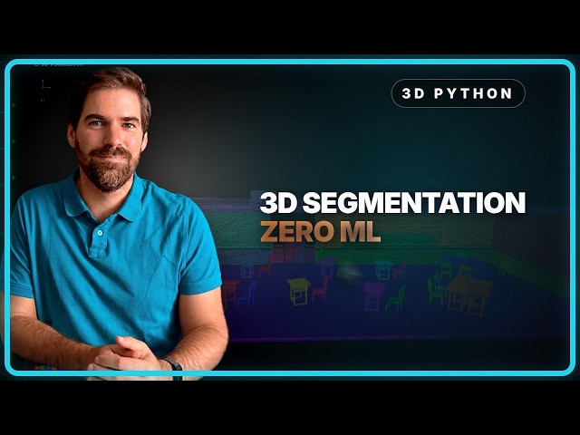 How to Segment ANY 3D Point Cloud on CPU (Frugal "AI", No GPU, No Training)