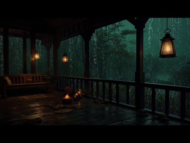 THUNDERSTORM and RAIN Sounds from a Cabin Deck – Drift Off to Deep Sleep