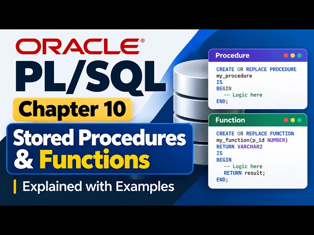 PL/SQL Capítulo 10 | Procedimientos y funciones almacenadas explicados con ejemplos