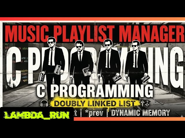 Music Playlist Manager in C | Doubly Linked List Project 