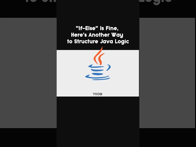 🧩 If-Else Is Fine, Here’s Another Way to Structure Java Logic 👇 #jvm  #java #ytshorts