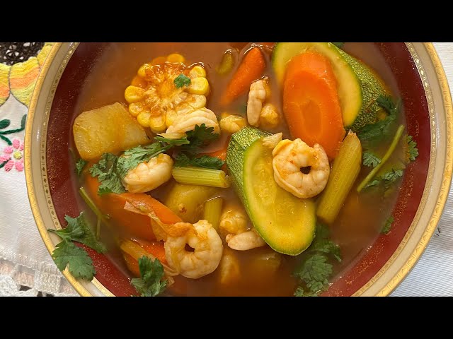 Caldo de camarón! Fácil, rápido y delicioso!