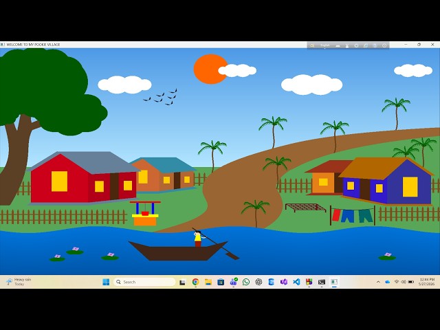 My Pookie Village 🏡 | Interactive OpenGL Graphics Project in C++ | Computer Graphics Demo