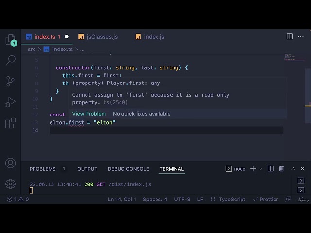 13.3  readonly Class Properties