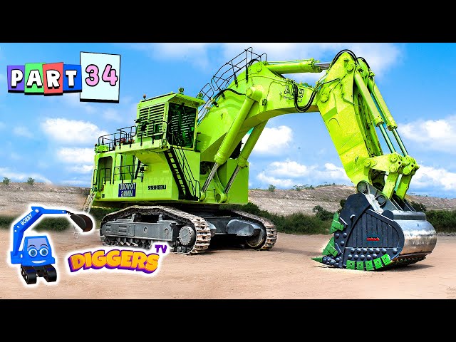 Diggers For Kids 🦺 Diggers At Work, Dump Trucks, Loaders, Crawler Excavators | Diggers TV