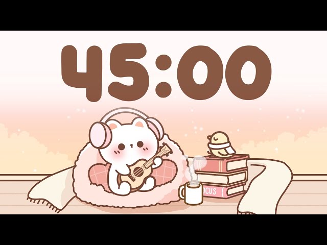 45 Minute Timer 🐱 Study Timer for Classroom Focus