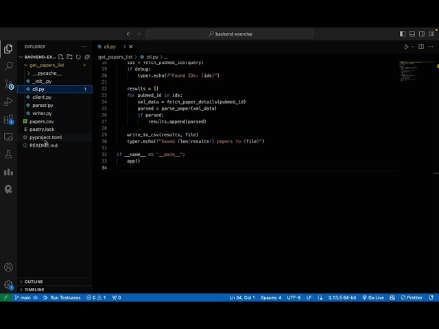 Python PubMed API Project: Build a CLI Tool to Fetch & Filter Research Papers | Typer & Entrez API |