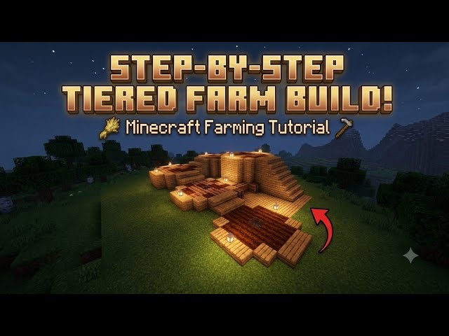 How to Build an EFFICIENT Tiered Farm in Minecraft