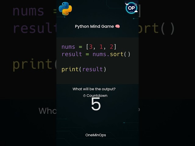 Python Mind Game 🧠 | What's the Output? #shorts