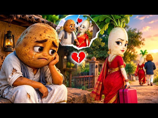 गरीब आलू को उसकी पत्नी ने दिया धोखा 💔🥔 | फिर आलू बना बहुत बड़ा आदमी 😱 | Hindi Moral Story