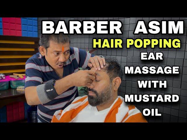 ASMR Head Massage ! Ear Massage with Mustard Oil ! IndianBarber ASIM