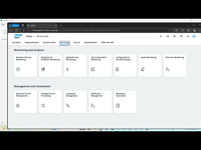 Daily Monitoring - CLOUD ALM (Health Monitoring)