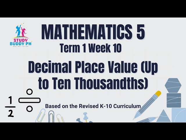 Math 5 Term 1 Week 10: Decimal Place Value (Up to Ten Thousandths)