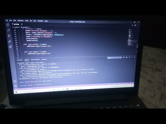 JARVIS AI ASSISTANT USING PYTHON