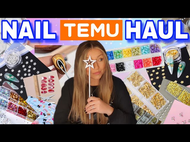 🛍 TEMU Nail Haul | New Black Hole Cateye Magnets | Valentine's Charms Bling Flowers | Easy Nails Art