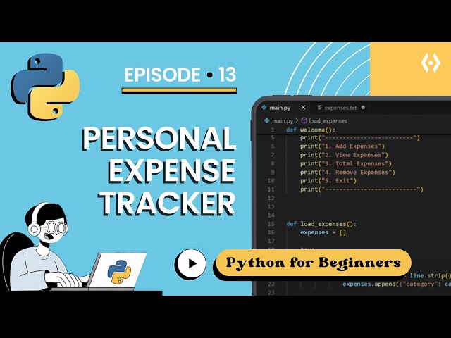 Python Personal Expense Tracker Project for Beginners 2025 | Build Your First Python Project (Ep 13)