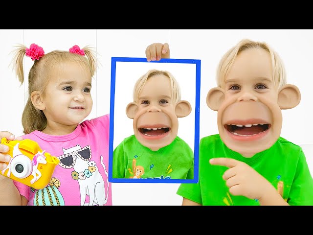 Alice plays with funny masks and teaches Chris good behavior