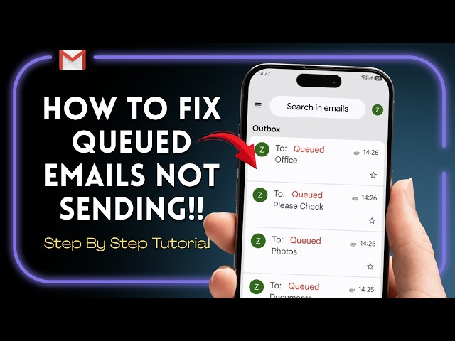How to Fix Queued Email in Gmail Outbox 2026 | Queued Email Not Sending Problem