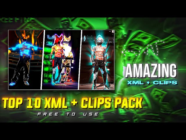 Top 10 New Xml CC + Clips | FF Hd Clips |🙀🔥