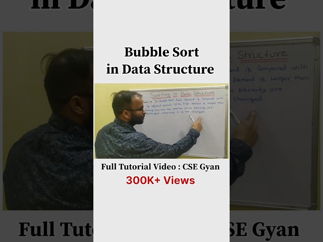 Learn Bubble Sort in Data Structure step by step 🔁✨