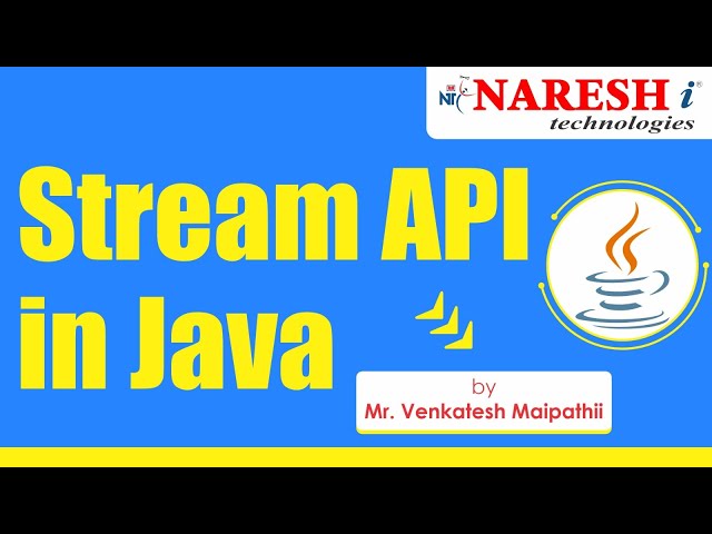Stream API in Java | Session-2 | by Mr. Venkatesh Maipathi