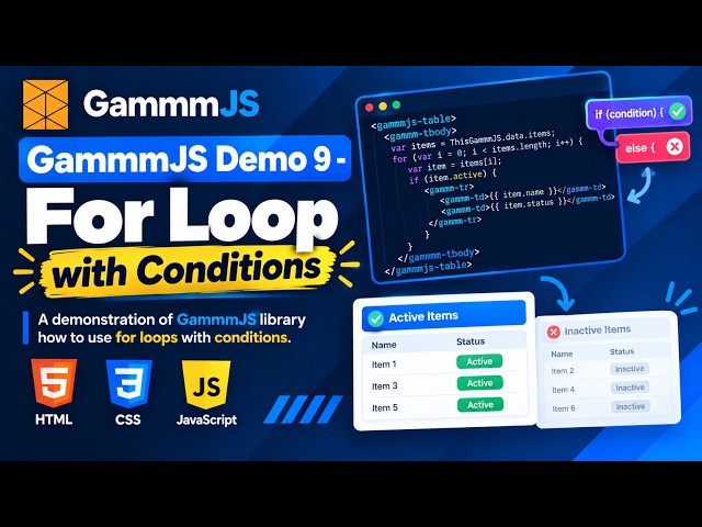 GammmJS Demo 9 - For Loop with Conditions