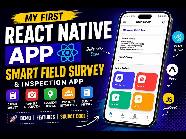 My First React Native App 🚀 | Smart Field Survey & Inspection App | Expo React Native