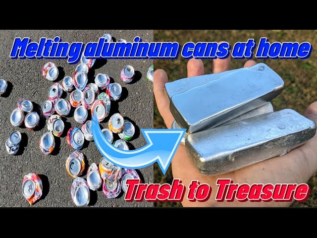 How to melt aluminum cans at home - (diy) - Ingots