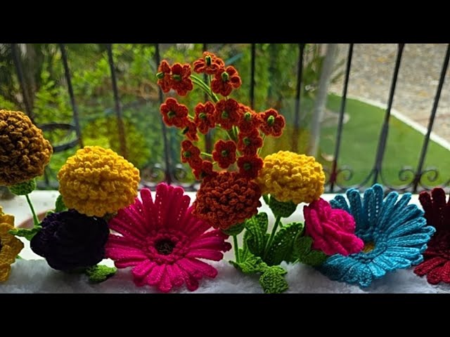 Teje conmigo BOTONES DE ROSAS 🌹 tutorial aquí en el canal SUSCRIBETE #crochet #ganchillo #tutorial