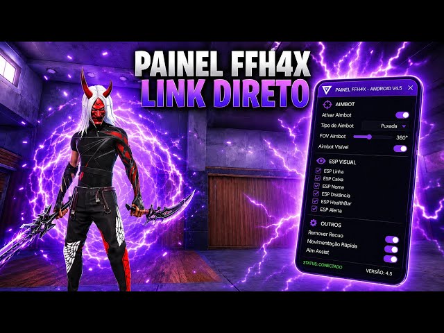 XIT FF ATUALIZADO 2026! PAINEL FFH4X ANDROID / IPHONE + PROXY GRÁTIS 100% HS LINK DIRETO ✅