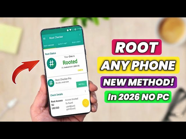 Root Any Phone In 2026 New Method! One Click Root | No Bootloader No TWRP | Root Android