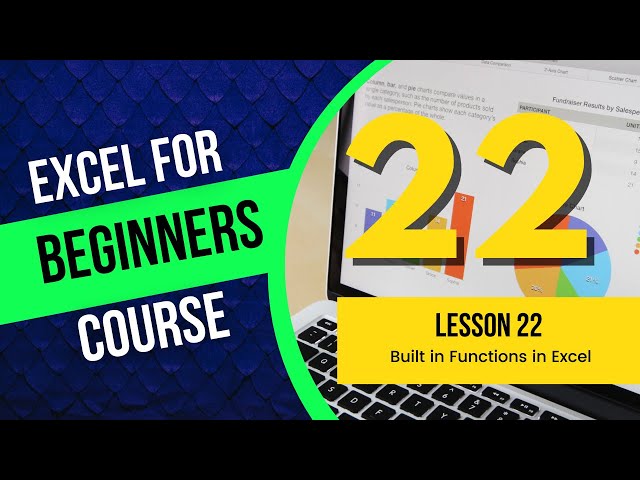 Built in Functions in Excel & how to use them | Excel for Absolute Beginners - #22