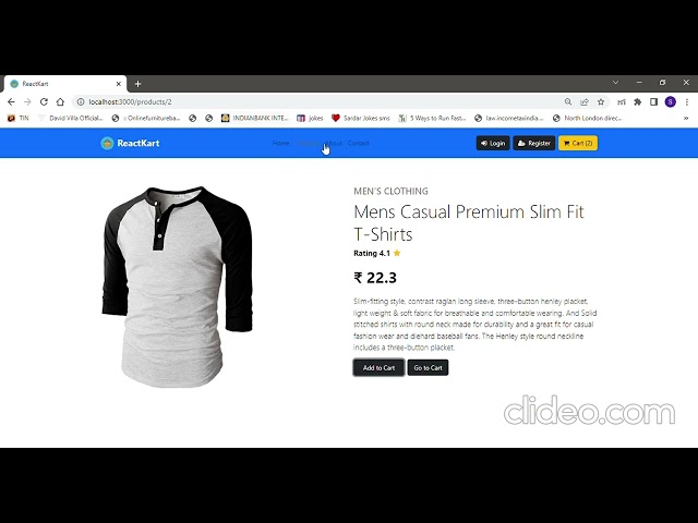 React ecommerce website demo
