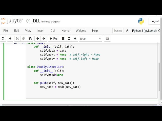EP01 - Python Linked List - Create A Doubly Linked List