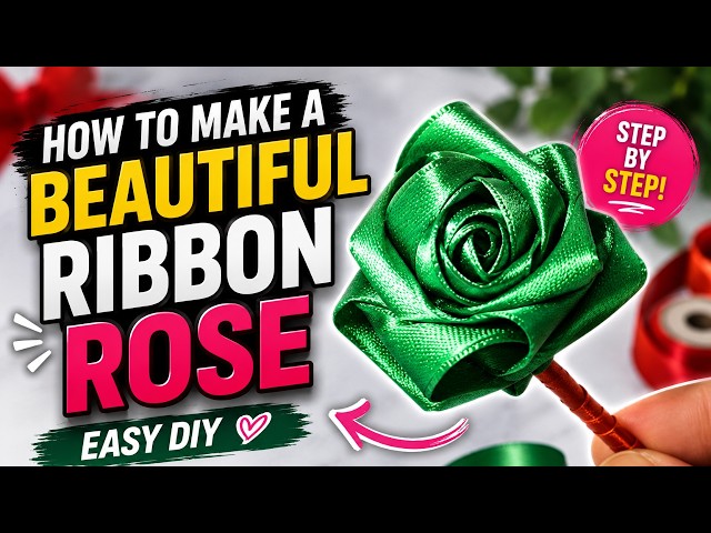 How to Make a Beautiful Ribbon Rose | Easy DIY Craft