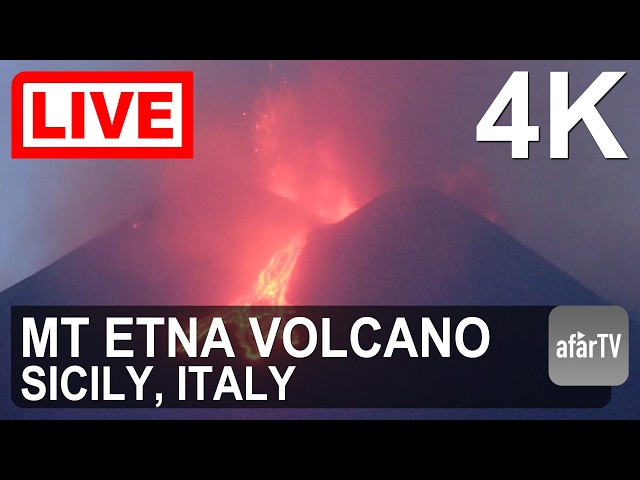 🔴 Live Now: 24/7 Etna Volcano, Sicily Italy in 4K