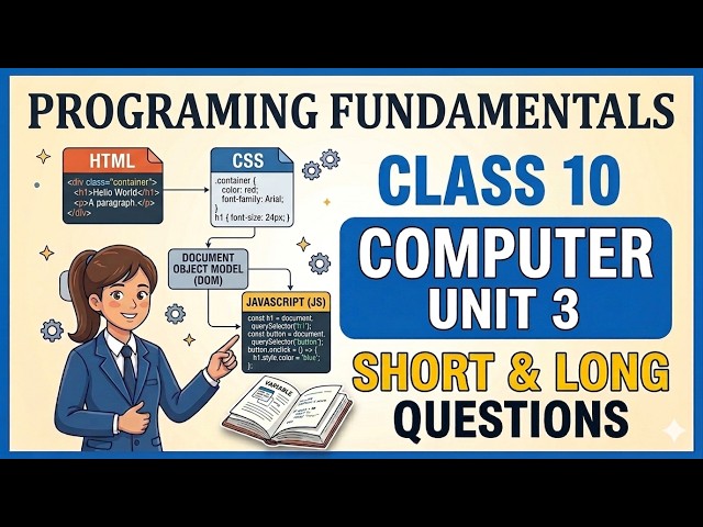 Class 10 | Computer | Unit 3: Programming Fundamentals | Solved Exercise | NBF