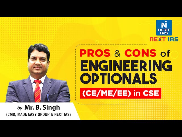 Engineering Optional in UPSC by B.Singh Sir | CE/ME/EE | UPSC Optional